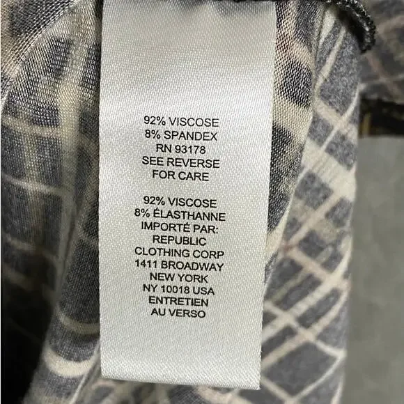 NEW Women's Elie Tahari Cowl Neck Abstract Pattern Cap Sleeve Business Shirt Top - Picture 5 of 7